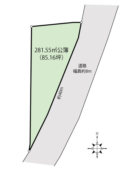 【土地図】 | 【建築条件なし】大仙市花館中台 85.16坪 土地物件・事業用地・住宅用地