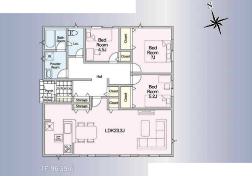 加須市北下新井第6　新築戸建　全5棟　1号棟の画像