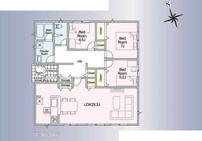 【間取り】 | 加須市北下新井第6　新築戸建　全5棟　1号棟