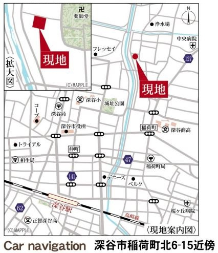リーブルガーデン．S　深谷稲荷町北第３　の地図|現地案内図