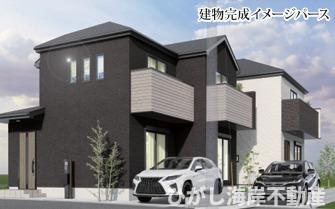 茅ヶ崎市室田３丁目　新築戸建　全２棟の外観パース|イメージパスですので実際のものと多少異なります　


5月29日撮影　建築中　現地外観