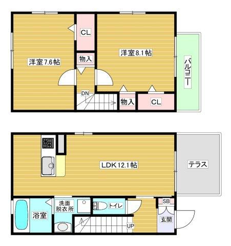【間取り】 | セジュール姫島Ⅲ