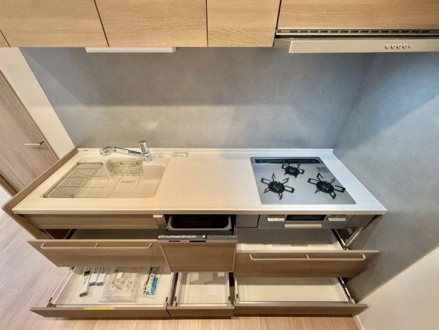 テラスハウスヴィップ東長崎のキッチン|ビルトインタイプの食洗機付き！家事の時間と、手洗いに比べて使用水量も軽減します！

現地ご見学希望・資料請求などお気軽にお問い合わせ下さい！
03-5990-5201