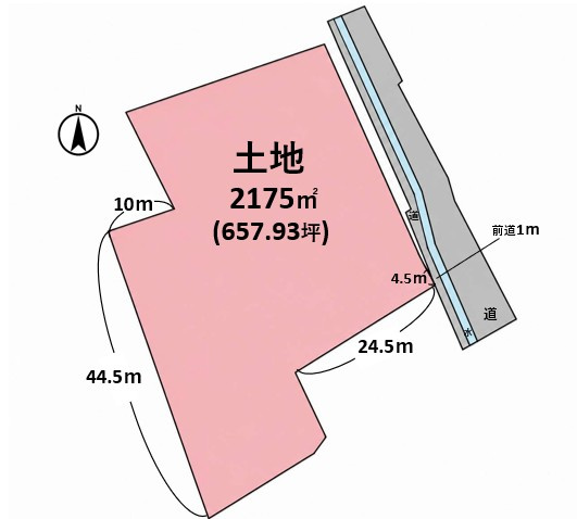 売土地　静岡市葵区富厚里の土地図|自然豊かな富厚里エリア。約657.93坪のゆとりある敷地です。