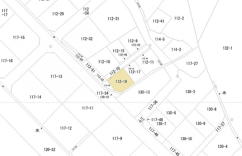 世知原町栗迎土地の土地図