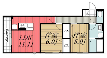 【間取り】 | クレスト　Ⅰ