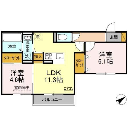 グランデールおおたかの森の間取り