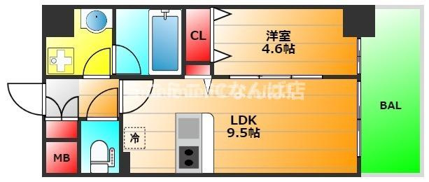 Ｆｕｋｕ島之内の間取り|現状有姿