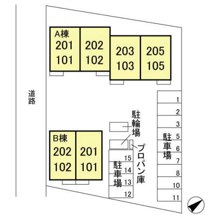 【区画図】 | コートプラセール　Ａ
