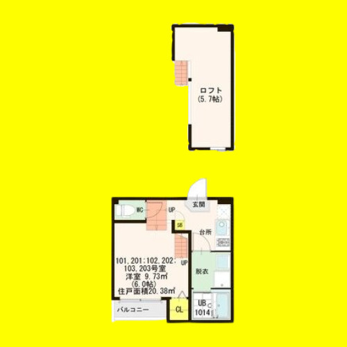 ベルフォーレ　名古屋市賃貸　仲介手数料無料の間取り
