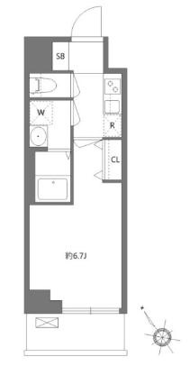 ケイディーエックスレジデンス原木中山の間取り