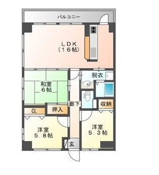 リバティースクエアKUREの間取り