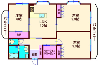 【間取り】 | ヴィラベール洗足池