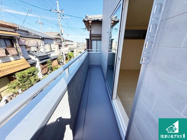 藤井寺市大井　新築一戸建てのバルコニー|日当たりのよいバルコニー！お部屋が開放的に！
