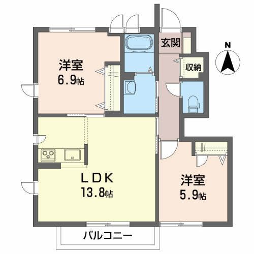 ミオ ポラーレ Ａの間取り