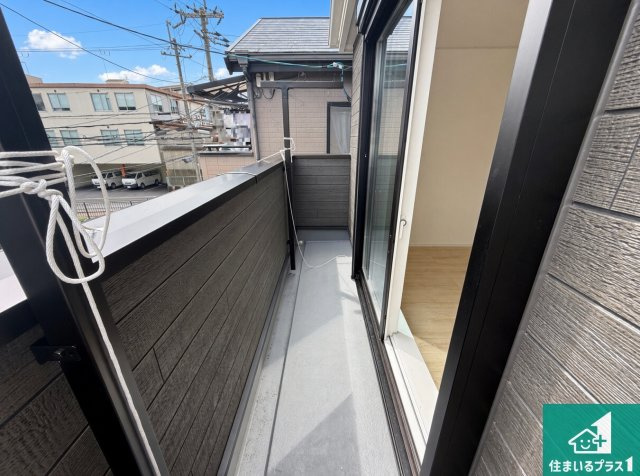 八尾市二俣　第1期　新築一戸建てのバルコニー|日当たりのよいバルコニー！お部屋が開放的に！
