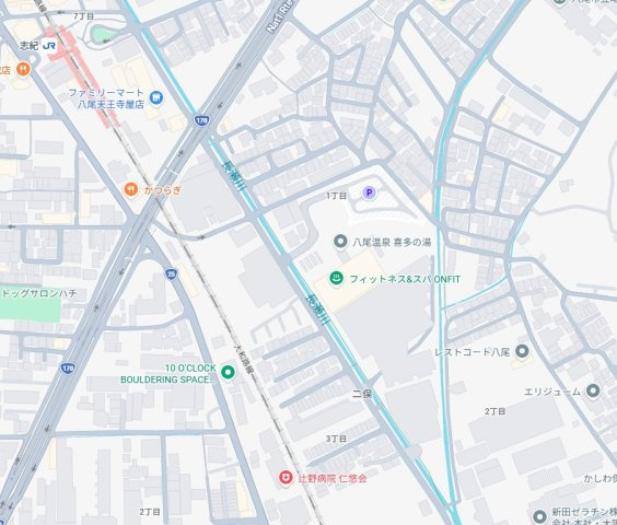 八尾市二俣　第1期　新築一戸建ての地図