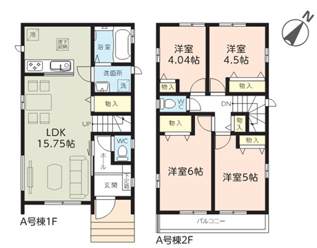 千葉市若葉区桜木北一丁目　新築分譲住宅A号棟