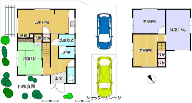 高砂市伊保崎南　中古戸建の間取り|4LDKです。