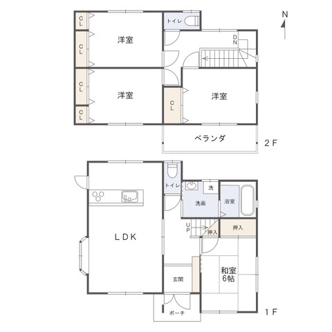 春日町　戸建の間取り