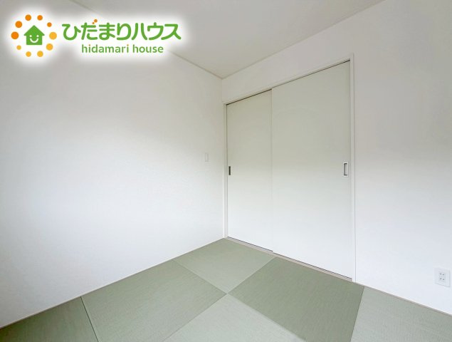 いわき市平谷川瀬第2　新築戸建　3号棟の和室|リビングと和室が続き間設計ですので、大空間を演出できます(^O^)