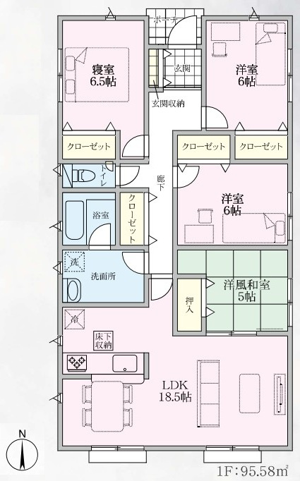 Cradle garden　本庄市児玉町上真下第2の間取り|図面と現況が異なる場合、現況を優先とします。