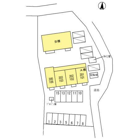 オー・ピュール　Ａの区画図|他社様掲載物件もまとめてご紹介、ご案内可能です(^^)/