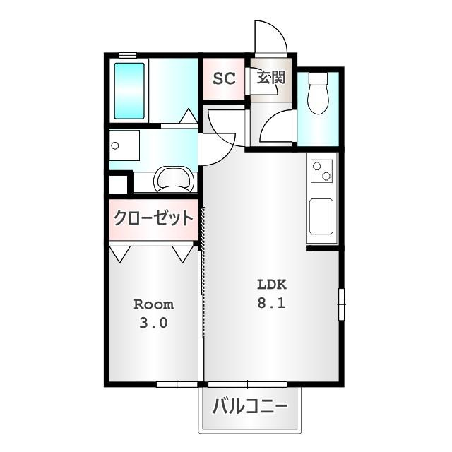 オー・ピュール　Ａの間取り|他社様掲載物件もまとめてご紹介、ご案内可能です(^^)/