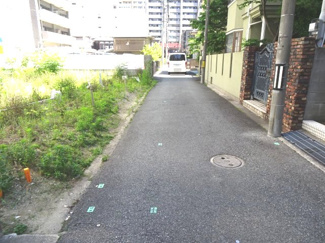 【前面道路含む現地写真】 | 川西市中央町7の10　建築条件無土地