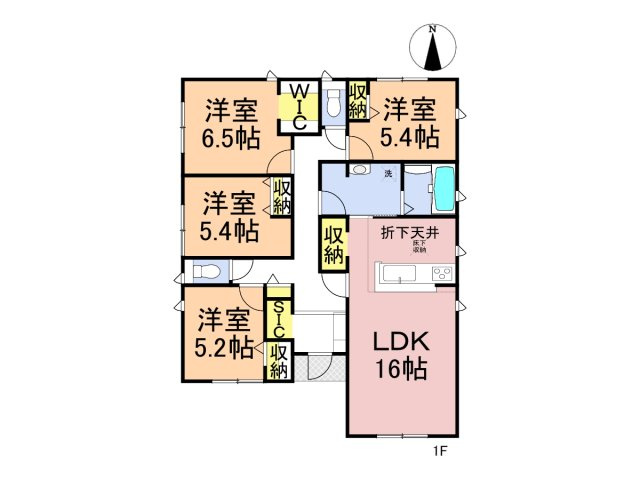 リーブルガーデン　本巣市下真桑　全4区画分譲の間取り|■1号棟　■ヤマダ不動産　株式会社リライフ　
■夢のマイホーム購入をフルサポートします！