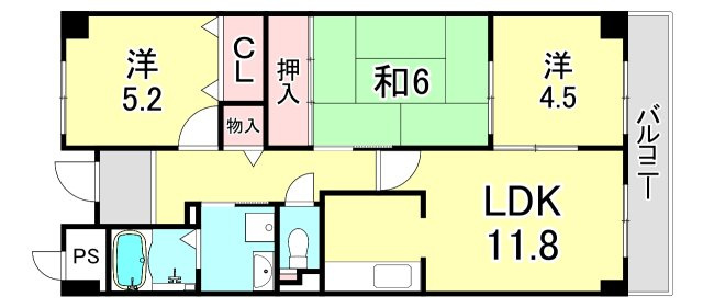 メゾン・ドール宝塚 の間取り