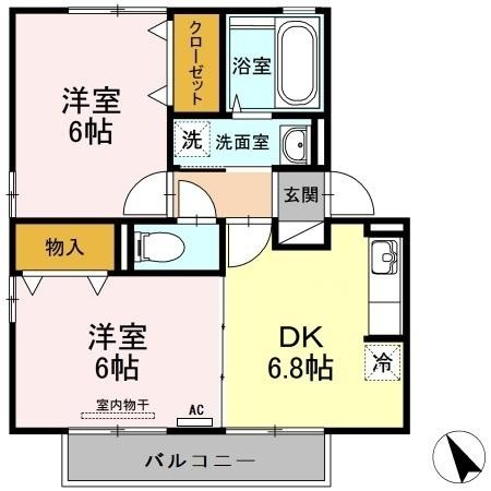 ウエストヴィラ宇部の間取り