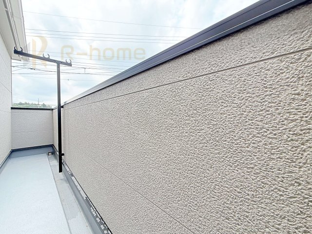 古河市諸川第9　新築戸建て　1号棟のバルコニー|お布団やラグなどの大きな物も干しやすい広々としたバルコニー！