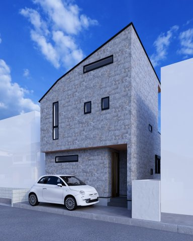 【外観パース】 | ～インフィーア Vol. 79　練馬区西大泉４丁目　ブランド新築戸建て～ | 【完成イメージ】柔らかな光をまとい、街並みに溶け込む佇まい
