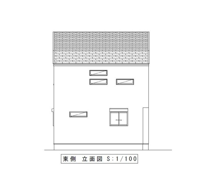 【外観】 | ～インフィーア Vol. 79　練馬区西大泉４丁目　ブランド新築戸建て～ | 【東側立面図】シンプルで美しい外観が上質な暮らしを演出します