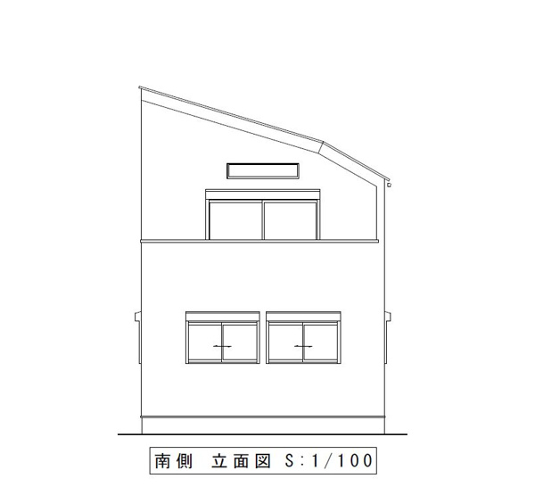 【外観】 | ～インフィーア Vol. 79　練馬区西大泉４丁目　ブランド新築戸建て～ | 【南側立面図】全室2面採光で明るく過ごせる間取りになります