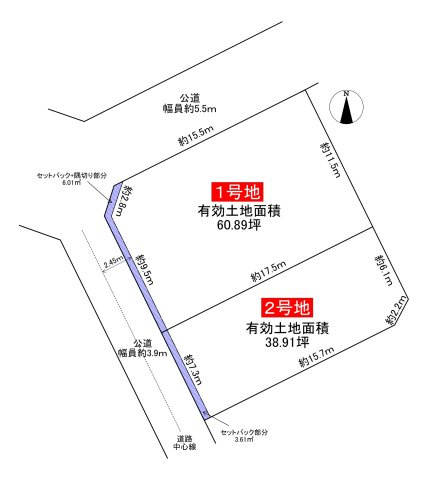 和泉市太町土地　１号地の区画図