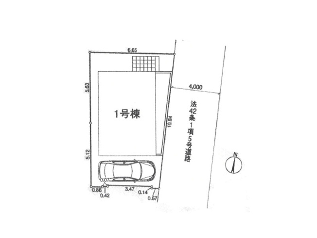 【区画図】 | 練馬区大泉学園町2丁目　新築一戸建住宅　全1棟　(保谷店) | 第一種低層住居専用地域につき住環境の良さが魅力。※図面を基に作成しています。現況と異なる場合は現況を優先いたします。