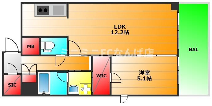 カスタリア堺筋本町の間取り|現状有姿