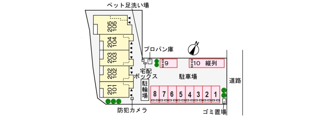 ダンケリーナの区画図|駐車場