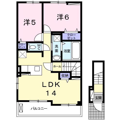 デュオ　ルーチェ　Ⅱの間取り|※間取りが現況と異なる場合は現況を優先します※