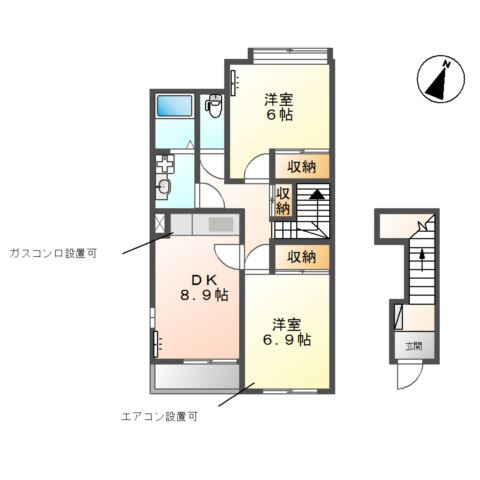 サンジュールイーストＢの間取り