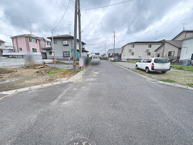 新築戸建・新築建売　鏡石町境第5　第一小・鏡石中の前面道路含む現地写真|南側前面道路