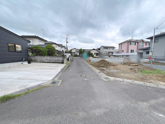 新築戸建・新築建売　鏡石町境第5　第一小・鏡石中の前面道路含む現地写真|西側前面道路
