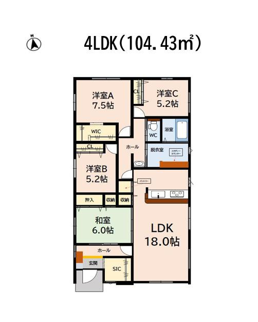 鳥栖市弥生が丘４丁目の新築一戸建の間取り