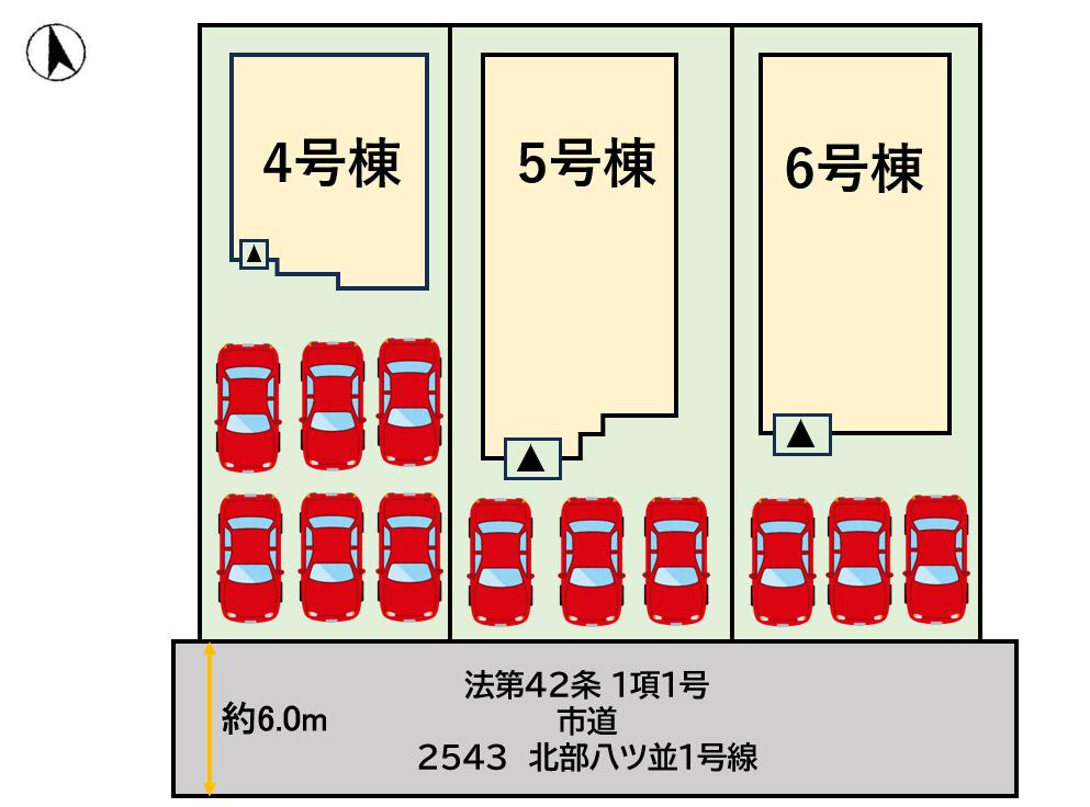鳥栖市弥生が丘４丁目の新築一戸建の区画図