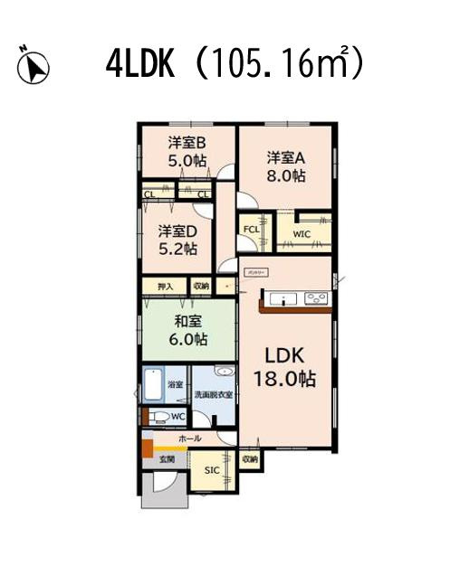 鳥栖市弥生が丘４丁目の新築一戸建の間取り