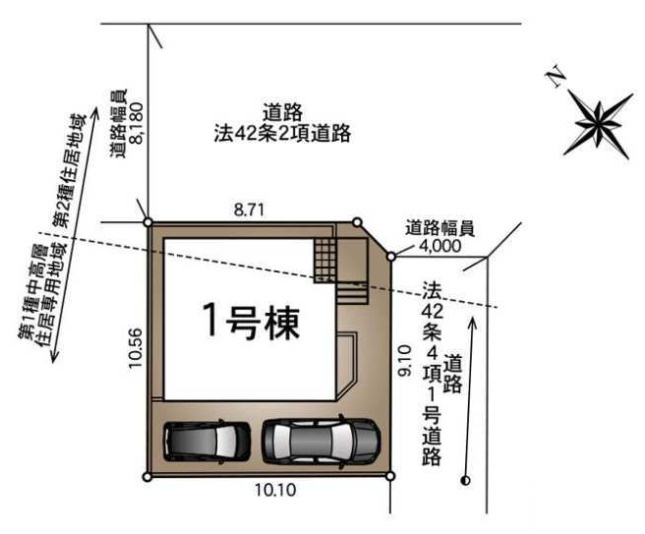 越谷市大字下間久里 新築分譲住宅 の区画図