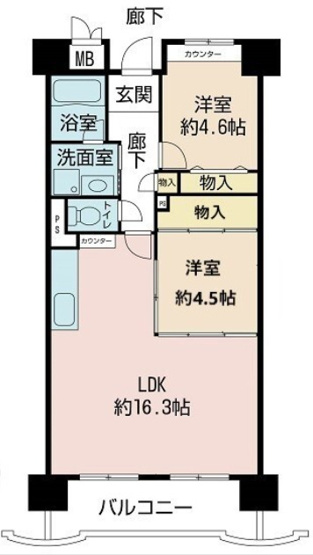 【間取り】 | グレイスコート上本町