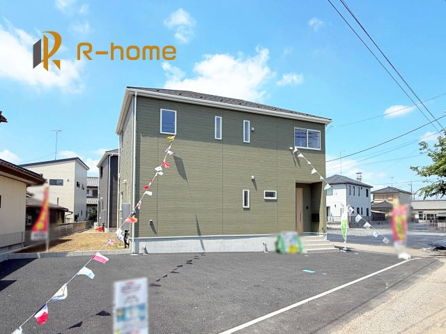 古河市中田第7　新築戸建て　1号棟の外観|ご予約を頂ければ、『平日』はもちろん『早朝』や『夜間』もご見学可能です♪お気軽にお申し付けください♪